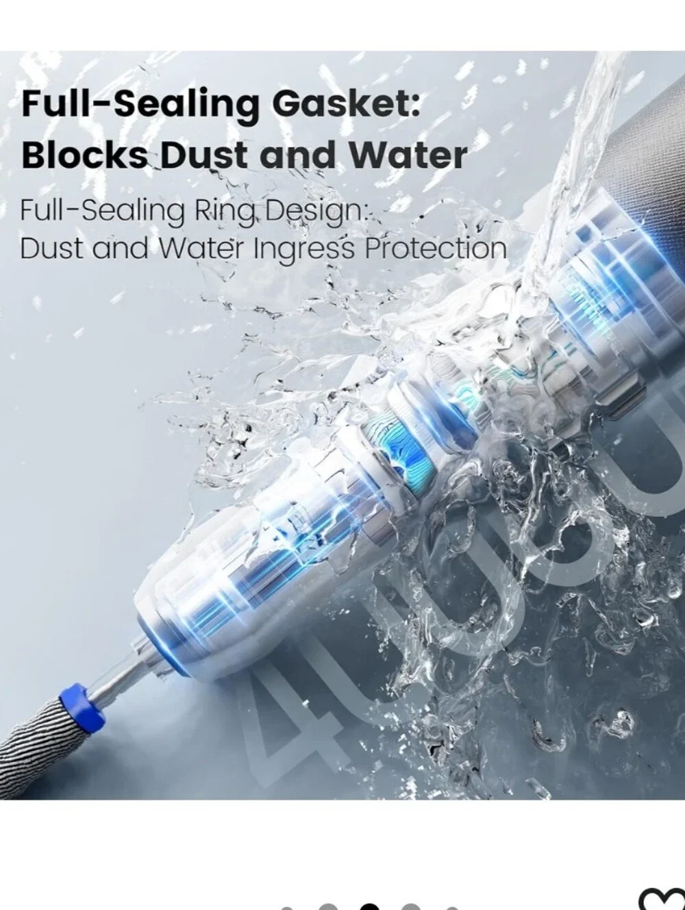 L'UGX Waterproof Dustproof Nail Drill 40000RPM for Professionals, Black